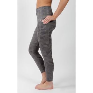 Yogalicious Lux Foil High-Rise Ankle Leggings with Side Pockets